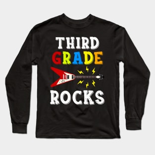 Third Grade Rocks Teacher Student Kid Back To School Long Sleeve T-Shirt
